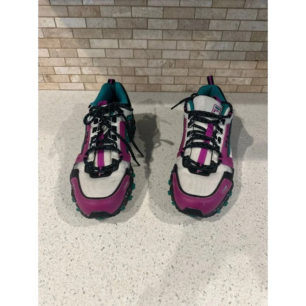 FILA Oakmont TR purple Multi Color Block‎ Leather Chunky Sneakers